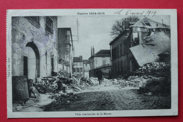 Ansichtskarte AK Marne 1919 WKI Zerstörung Strasse Trümmer Frankreich France 51 Marne